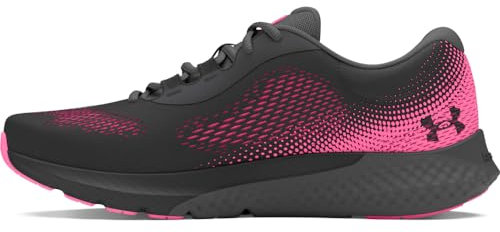 Under Armour Charged Rogue 4, Chaussure de Course pour Femme, (101) Anthracite/Rose Fluo/Castlerock, 6.5