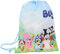 Bluey Kordelzugbeutel für Jungen und Mädchen, Turnbeutel, Schwimmtasche, Kinder, Schule, Kindergarten, Rucksack, blau / grün, Einheitsgröße, Tasche mit Kordelzug