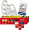 Herlitz 8643025 Schulmalfarben-Set, 6 Farben a 25 ml, Mischpalette und Pelikan 10er Pinsel Set