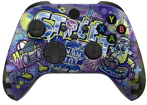 eXtremeRate Coque Avant Customisée pour Xbox Séries X/S, Coque Avant de Remplacement pour Xbox Séries X/S Manette, Street Art