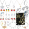 Wonvin Collection Schmuck Adventskalender 2024 für Frauen, Mode Armband Halskette Ring Ohrringe Countdown 24 Tage bis Weihnachtskalender, Geschenke für Frauen Frau Tochter Mädchen Mama (C)