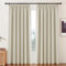 PONY DANCE Wärmeisolierende Vorhänge mit Kräuselband Thermogardine 2er Set H 228 x B 228 cm Verdunkelungsvorhang für Schienensystem Wohnzimmer Gardinen für Große Fenster, Hellbeige