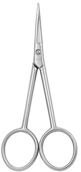 LIVINGO Premium Nail Scissors - 4 Inch Small Manicure Scissors with Sharp Straight Blade Stainless Steel, Grooming Beauty Tools for Men & Women Trimming Nails Eyebrow Beard Skin Eyelashes Care
