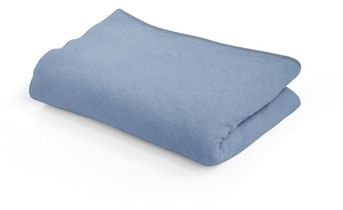 SETEX Kuscheldecke, 85% Baumwolle/15% Polyester, Decke als Zimmer-Deko, Schlafzimmer-Deko und mehr, 200 x 150 cm große Tagesdecke, Blau