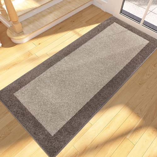 FCSDETAIL Dirt Trapper Indoor Door Mat 60 x 210 cm, Non-slip Entrance Rug, Machine Washable Dog Doormat, Inside Runner Rug for Hallway, Kitchen, Entryway