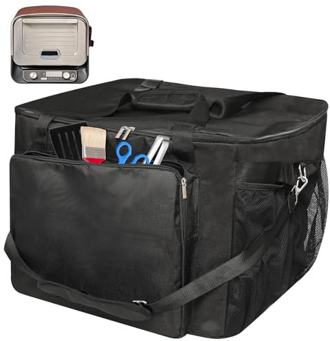 Tragetasche für Ninja Woodfire Outdoor Ofen OO101, wasserdichte gepolsterte Tragetasche für Ninja Pizzaofen, Outdoor Ofen Koffer mit mehreren Taschen für Pizzaofen Zubehör