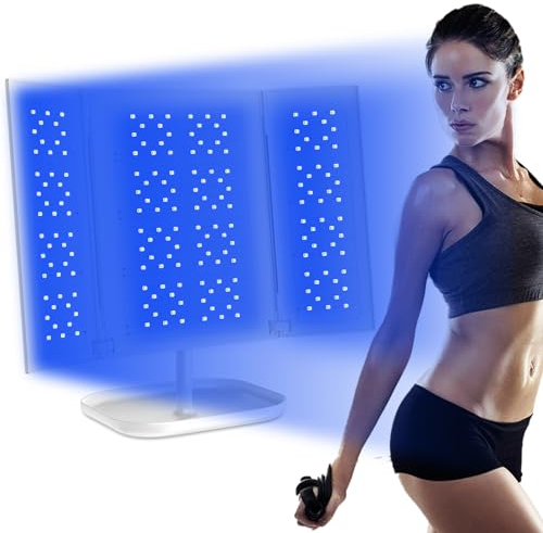 Cozion Bräunungslampe für Zuhause, 24W Tragbare Bräunungslampe mit 192 LEDs, Einstellbarer Ständer faltbares Gerät Bräunung für Körper und Gesicht