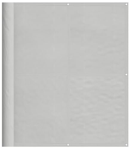 vidaXL Écran de Balcon, Brise-Vue de Jardin, Écran de Protection, Écran d'Intimité Terrasse Extérieur, Gris Clair 120x700 cm 100% Polyester Oxford