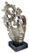 Casablanca Deko Figur Skulptur Mann Gesicht - Dekofigur aus Kunstharz Farbe: Bronze - Dekoration Geschenk Geburtstag Höhe 30 cm