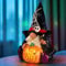 Halloween Dekorationen, Halloween Deko Zwerge Kürbis mit Lichtern, Niedliche Zwerge Statuen für Home Decor, Halloween Tischdekoration Batteriebetriebene Innen für Tisch Party Decor