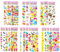 FNGEEN Puffy Stickers for Kids Toddlers, Small 3D Sticker Variety Pack, Kid Stickers 24 Sheets Bulk, Mini Party Favor Party Bag Filler Boy Girl (Dinosaur Car Animal Dog Flower Heart Number Food Truck)