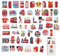 Roter Bus-Aufkleber – Britische London-Aufkleber, 50 britische Flaggen-Aufkleber, Union Jack London rote Busse, London-Urlaubsreiseaufkleber mit verschiedenen Designs, Vinyl-Busaufkleber für