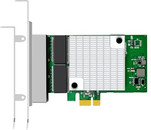 GLOTRENDS ST7387 Carte réseau Ethernet PCIe Gigabit 4 Ports, 4 x Puce RTL8111H, 4 x Port LAN RJ45, Installation PCIe X1