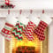 Dhqkqg Nikolausstrumpf, 4er Set Weihnachtsstrumpf, Gestrickt Weihnachtsstrumpf, Weihnachtsstrumpf Geschenktüte, Nikolausstiefel zum Befüllen, Nikolaussocke für Kamin Wand Treppe Baum