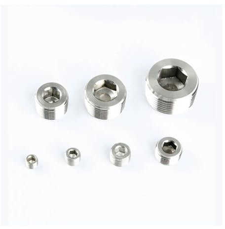 1/8 1/4 3/8 1/2 3/4 1 1-1/4 1-1/2 2 NPT Male Countersunk End Plug 304 Stainless Steel Pipe Fitting Water Gas Oil IDGTTLDF(NPT,1-1/4)