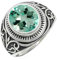 Aquamarin im Labor gezüchtet Edelstein 925 Sterling Silber Band Ring Herren und Damen Alle Größen Schmuck JSR-1221AY29_(75 (23.9))