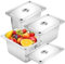 Lot de 3 bols alimentaires, en acier inoxydable, avec couvercle, 17,5 x 11 x 10 cm, GN 1/3, pour aliments chauds et froids, buffet, restauration, poêle d'hôtel - Facile à nettoyer