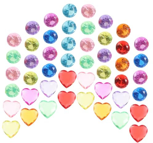GARVALON 1satz Kunststoff-diamanten Und Edelsteinen Für Partys Transparente Diamanten Und Herzsteine Für Dekoration Und Schatzsuche Für Hochzeiten Und Geburtstagsfeiern