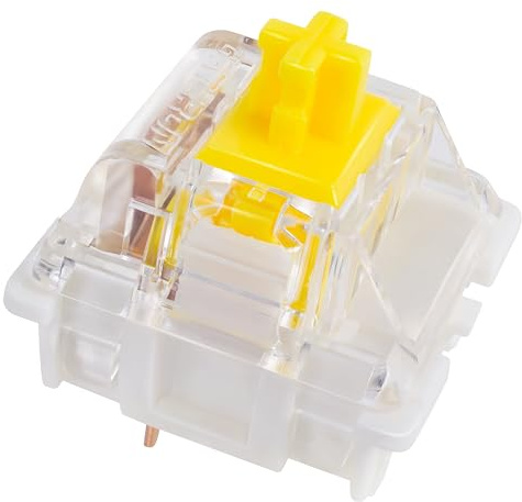 MarsHopper Gateron G Pro 3.0 Yellow Mechanical Switches –32 Pack,Pre-Lubed 3-Pin/5-Pin RGB Linear Switches (50g) - for Gaming & Typing