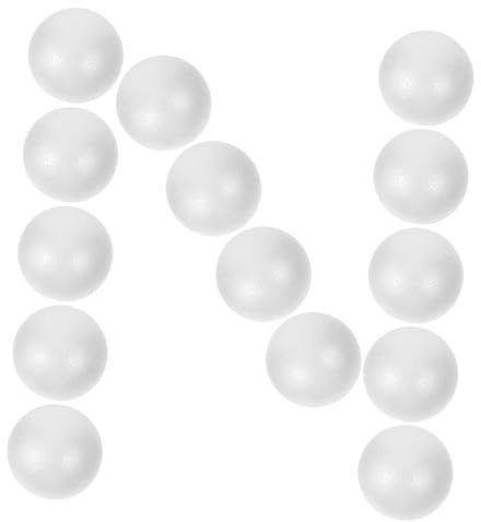 ULDIGI Styroporkugeln Weiß 15 Stück 8cm Voll Massiv Für Selbstgemacht Bastelprojekte Hochzeit Weihnachten Partydekoration Kinder Bastelkugeln