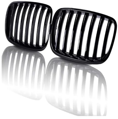 Parrilla Negro riñones Negra Doble Para BMW X5 E70 X6 E71 N.° Color Negro Brillante Izquierda Derecha Para Carreras Rejilla De Parachoques Delantero
