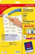 Avery Zweckform® Transparente Etiketten, Farblaser+Kopierer L4772-25