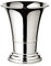 EDZARD Vase Tromba, Höhe 15 cm, Durchmesser Oben 14 cm, schwerversilbert - Moderne Tulpenvase, Blumenvase Silber als Tischdeko