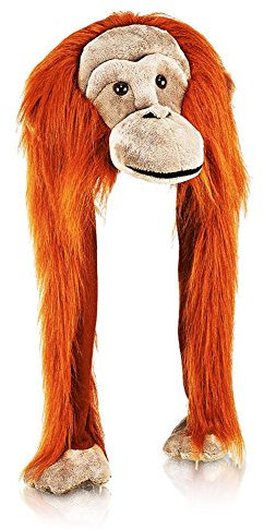Euro Souvenirs Tiermütze Plüsch Mütze Orang Utan