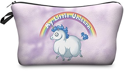 BetterStylz Vivian Kulturbeutel Federmappe Kosmetiktasche Mäppchen All Over Full Print (My Little Unicorn)
