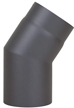 LANZZAS Ofenrohr Bogen 33° starr - im Durchmesser Ø 150 mm - Farbe: gussgrau - Rauchrohr/Knie Bogen