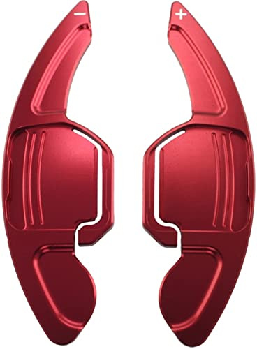 Overdrive-Racing Schaltwippen Verlängerung Kompatibel mit Seat Leon III 5F Cupra Ibiza Ateca Arona Exeo ST Alhambra Typ-A Rot Eloxiert Alu
