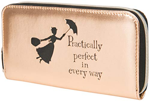 Disney Damen-Brieftasche, Damen, Rosa, Gold, offizielles Mary Poppins, Roségold, Einheitsgröße, elegant, Rotgold, Taille Unique, Stilvoll