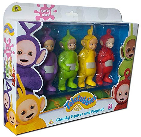 Teletubbies Chunky Figures & Playmat Teletubby Action Figure Set of 4 Playset