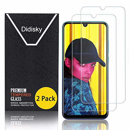 Didisky 2 Stück Schutzfolie Kompatibel mit Huawei P Smart 2019,Entsperren von Fingerabdrücken,9H Hartglas, Keine Blasen, High Definition Schutzfolie, Einfach anzuwenden, Fall-freundlich