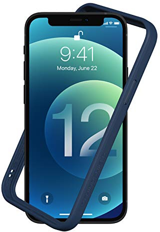 RhinoShield Bumper Case kompatibel mit [iPhone 12 mini] | CrashGuard NX - Stoßdämpfende Schutzhülle im schlanken Design - 3.5 Meter Fallschutz - Marineblau