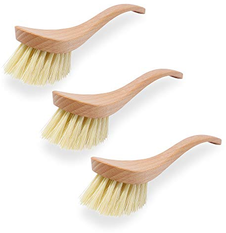 WALDKRAFT Spülbürste Swan Natur | Universelle Abwaschbürste für die Küche | versch. Ausführungen | Made in Germany (Buche - Fibre, 3)