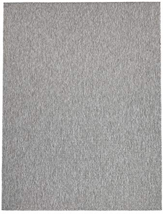 TT Home Teppich Für Outdoor Küchenteppich Balkon Terrasse Unifarbenes Design Modern, Farbe:Grau, Größe:120 cm Rund