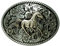Moranse Silberne Gürtelschnallen mit schönem Pferd-Gravurmuster, Cowboy-Western-Gürtelschnallen, Ovales, silberfarbenes Pferd, Medium