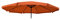Ersatz-Bezug für Sonnenschirm Meran Pro, Gastronomie Marktschirm mit Volant Ø 5m, Polyester - Terracotta