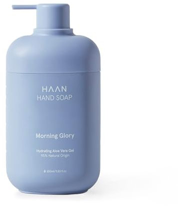 HAAN - Handseife - 350 ml - Reiniger und Feuchtigkeitspflege mit Aloe Vera, Cocos Nucifera, Glycerin - Nachfüllbar - Recycelbar - Vegan, tierversuchsfrei - Duft Morning Glory