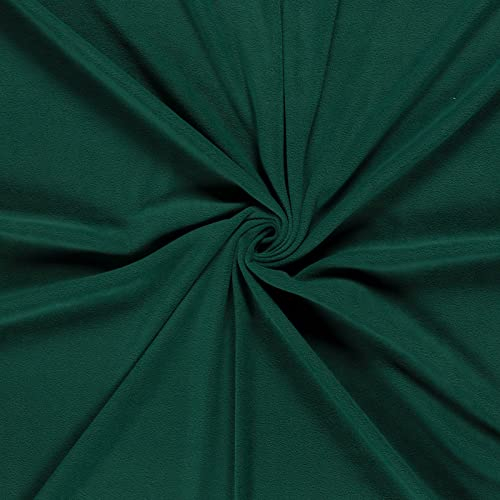 Fleecestoff Vliesstoff Fleece Stoff 50 Farben Zuschnitt ab 0,5m Meterware am Stück, Farbe:tannengrün