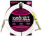Ernie Ball - Cable para instrumento clásico jack recto/recto 4,5 m. Blanco
