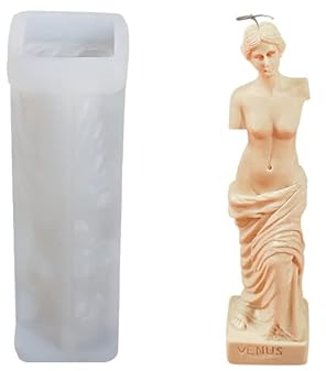 Kerzenform Silikon antike weibliche Statue Venus, Kerzen Silikonform, DIY Körper Statue Kerze Dekor Kunst Handwerk, Gussform Kerzengießen Seifen Form Wachs Gießform