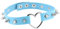 JewelryWe Schmuck Damen Choker Leder Halsband Gothic Punk Lolita Herz Spike Nieten Sklave Kragen Halskette 34-38cm Erstellbare Collier Kette, Blau