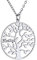 Collier Prénom Personnalisé Pendentif Arbre de Vie Femme Généalogique Famille Prenom Enfant Cadeau Maman Fêtes des Mères Chaine Forcat Acier Inoxydable 50 cm Bijoux Noel Fille Soeur Copine