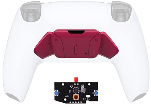 eXtremeRate Trasforma Rise in Rise4-Tasti Posteriori K1 K2 K3 K4&Scheda PCB Ricambio per ps5 Controller Rise&Rise4 Remap Kit(Non Remap Kit Completo)-Cosmic Red