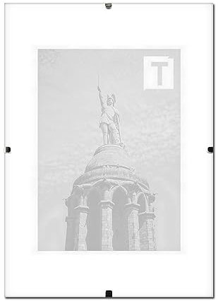 TEUTO BILDERRAHMEN Rahmenloser Bildhalter Ballina 80 x 100 cm Kunststoffglas Antireflex 2mm simpel rustikal