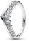PANDORA Timeless Wishbone Schwebender Pavé-Ring aus Sterling-Silber mit Cubic Zirkonia, Gr. 50, 192320C01-50