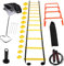 campMax Agility Ladder Speed Training Equipment - Includes Agility Ladder,Jump Rope, Agility Hurdles,12 Disc Cones,Soccer Training Equipment with Bag for Youth Adults