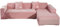ele ELEOPTION Sofa Überzug Samt Stretch Sofabezug 2er Set 3 Sitzer Verdickung Couchbezug für L Form Sofa Ecksofa inkl. 4 Stücke Kissenbezug (pur Pink)
